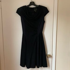McGinn Wool Navy/Black Skater Dress
